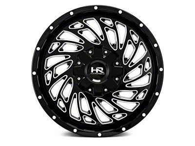 Hardrock Offroad Attack Gloss Black Milled 6-Lug Wheel; 20x12; -51mm Offset (2024 Ranger)