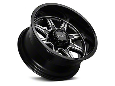 Ultra Wheels Menace Gloss Black with Diamond Cut Accents 6-Lug Wheel; 20x10; -25mm Offset (19-23 Ranger)