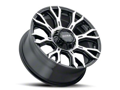 Ultra Wheels Scorpion Gloss Black with Diamond Cut Face 6-Lug Wheel; 17x9; 12mm Offset (2024 Ranger)