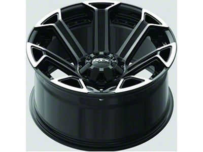 RTX Offroad Wheels Peak Black Machined Gray 6-Lug Wheel; 20x10; -18mm Offset (07-13 Silverado 1500)