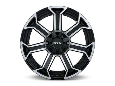 RTX Offroad Wheels Peak Gloss Black Machined 6-Lug Wheel; 18x9; 0mm Offset (19-24 Silverado 1500)