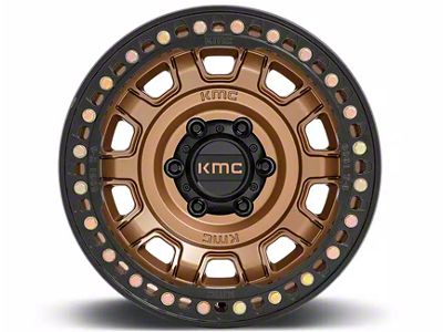 KMC Tank Beadlock Matte Bronze 6-Lug Wheel; 17x9; -15mm Offset (19-23 Ranger)