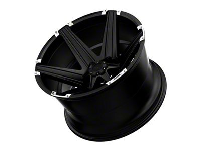 Tuff A.T. T12 Satin Black with Brushed Inserts 6-Lug Wheel; 20x12; -45mm Offset (19-24 Silverado 1500)