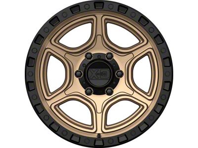 XD Portal Satin Bronze with Satin Black Lip 6-Lug Wheel; 17x9; -12mm Offset (14-18 Sierra 1500)