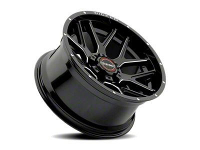 Wicked Offroad W903 Gloss Black Milled 6-Lug Wheel; 22x10; -19mm Offset (19-24 Sierra 1500)