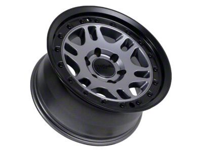 Tremor Wheels 105 Shaker Graphite Grey with Black Lip 6-Lug Wheel; 17x8.5; 0mm Offset (99-06 Silverado 1500)