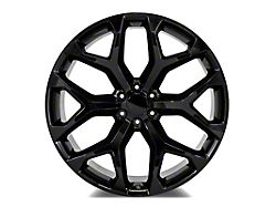 Factory Style Wheels Snowflake Style Gloss Black 6-Lug Wheel; 26x10; 31mm Offset (23-24 Canyon)