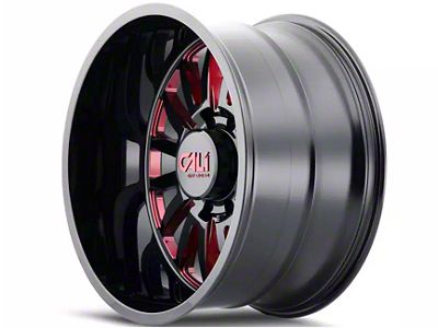 Cali Off-Road Summit Gloss Black with Red Milled Spokes 6-Lug Wheel; 20x9; 0mm Offset (15-20 Tahoe)