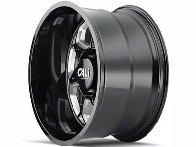 Cali Off-Road Sevenfold Gloss Black Milled 6-Lug Wheel; 22x12; -51mm Offset (14-18 Sierra 1500)