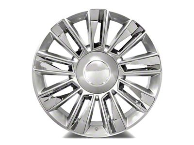 Factory Style Wheels Diamond Style Hyper Silver with Chrome Inserts 6-Lug Wheel; 24x9.5; 24mm Offset (23-24 Canyon)
