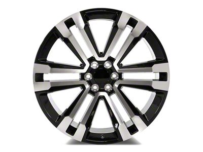 Factory Style Wheels SLT Style Gloss Black Machined 6-Lug Wheel; 24x10; 31mm Offset (23-24 Canyon)