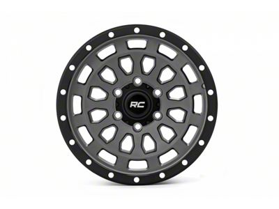 Rough Country 87 Series Simulated Beadlock Gray and Black 6-Lug Wheel; 17x8.5; 0mm Offset (19-23 Ranger)