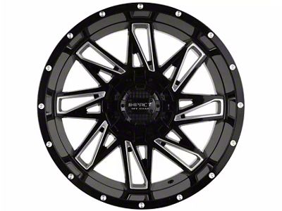 Impact Wheels 814 Gloss Black Milled 6-Lug Wheel; 17x9; -12mm Offset (14-18 Sierra 1500)