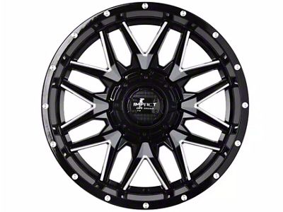 Impact Wheels 819 Gloss Black Milled 6-Lug Wheel; 17x9; 0mm Offset (99-06 Silverado 1500)