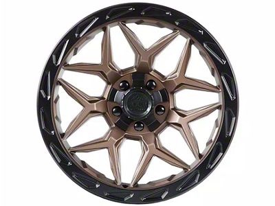 Lock Off-Road Matrix Matte Bronze with Matte Black Ring 6-Lug Wheel; 20x9; 0mm Offset (15-20 F-150)