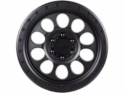 Lock Off-Road 50Cal Matte Black with Matte Black Ring 6-Lug Wheel; 20x9; 0mm Offset (14-18 Sierra 1500)