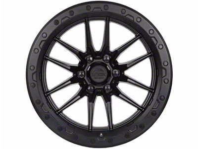 Lock Off-Road Krawler Matte Black with Matte Black Ring 6-Lug Wheel; 20x10; -18mm Offset (14-18 Sierra 1500)