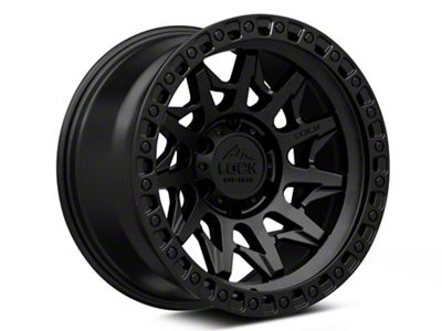 Lock Off-Road Lunatic Matte Black with Matte Black Ring 6-Lug Wheel; 20x10; -18mm Offset (2024 Ranger)