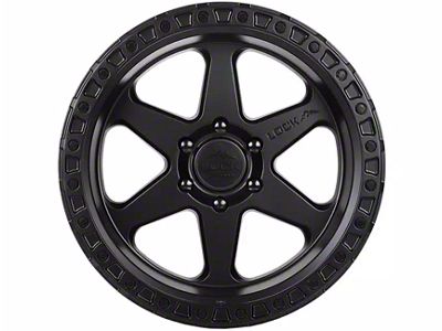 Lock Off-Road Olympus Matte Black with Matte Black Ring 6-Lug Wheel; 20x10; -24mm Offset (14-18 Sierra 1500)