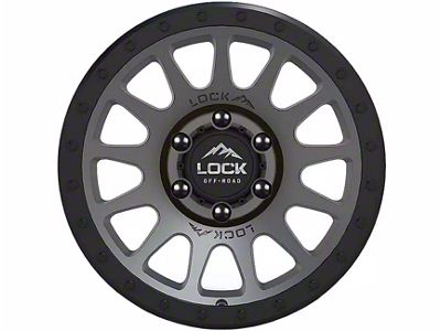 Lock Off-Road Yosemite Matte Grey with Matte Black Ring 6-Lug Wheel; 20x10; -18mm Offset (2024 Ranger)