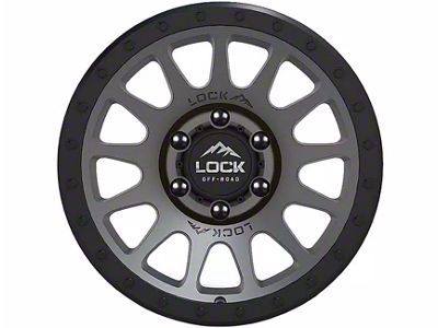 Lock Off-Road Yosemite Matte Grey with Matte Black Ring 6-Lug Wheel; 20x9; 18mm Offset (19-24 Sierra 1500)