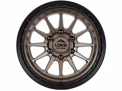 Lock Off-Road Baja Matte Desert Bronze with Matte Black Ring 6-Lug Wheel; 17x9; -12mm Offset (19-23 Ranger)