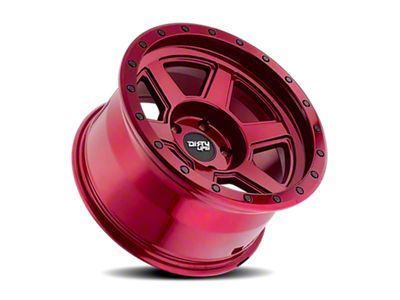 Dirty Life Compound Crimson Candy Red 6-Lug Wheel; 22x10; -12mm Offset (21-24 Tahoe)