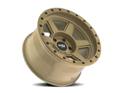 Dirty Life Compound Desert Sand 6-Lug Wheel; 22x11; -25mm Offset (19-24 Silverado 1500)