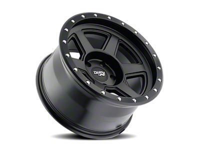 Dirty Life Compound Matte Black 6-Lug Wheel; 18x9; -12mm Offset (19-24 Silverado 1500)