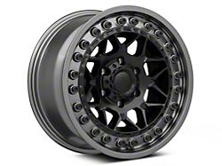 Black Rhino Alpha Matte Black with Gunmetal Lip 6-Lug Wheel; 18x9; 20mm Offset (23-24 Canyon)