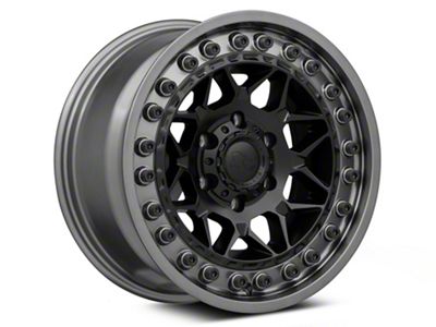 Black Rhino Alpha Matte Black with Gunmetal Lip 6-Lug Wheel; 20x10; -18mm Offset (23-24 Canyon)