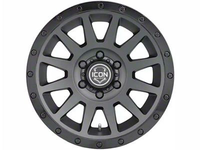 ICON Alloys Compression Double Black 6-Lug Wheel; 18x9; 0mm Offset (19-24 Silverado 1500)
