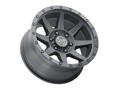 ICON Alloys Rebound Double Black 6-Lug Wheel; 17x8.5; 0mm Offset (14-18 Silverado 1500)