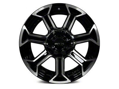 RTX Offroad Wheels Peak Gloss Black Machined 6-Lug Wheel; 22x10; -18mm Offset (14-18 Silverado 1500)