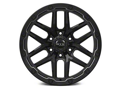RTX Offroad Wheels Volcano Gloss Black Milled Edge 6-Lug Wheel; 18x9.5; -10mm Offset (23-24 Canyon)