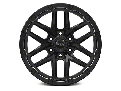 RTX Offroad Wheels Volcano Gloss Black Milled Edge 6-Lug Wheel; 20x10; -18mm Offset (14-18 Silverado 1500)