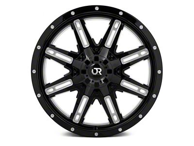 RTX Offroad Wheels Ravine Black Milled 6-Lug Wheel; 17x8; 10mm Offset (07-13 Silverado 1500)