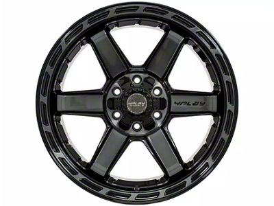 4Play 4P63 Gloss Black with Brushed Face 6-Lug Wheel; 22x12; -44mm Offset (2024 Ranger)