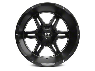 Full Throttle Off Road FT3 Satin Black Milled 6-Lug Wheel; 20x12; -44mm Offset (19-24 Silverado 1500)