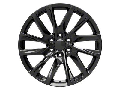 CA90 Gloss Black 6-Lug Wheel; 22x9; 28mm Offset (21-24 Yukon)