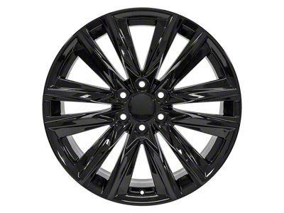 CA91 Gloss Black 6-Lug Wheel; 22x9; 28mm Offset (21-24 Tahoe)