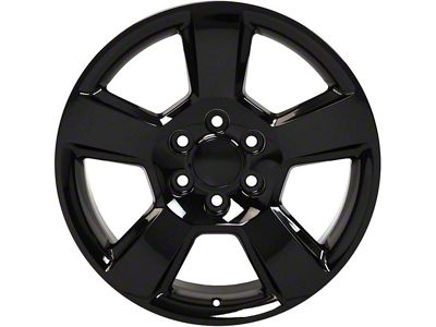 CV76 Gloss Black 6-Lug Wheel; 20x9; 27mm Offset (99-06 Silverado 1500)