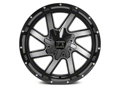 Full Throttle Off Road FT1 Gloss Black Machined 6-Lug Wheel; 18x9; 0mm Offset (15-22 Canyon)