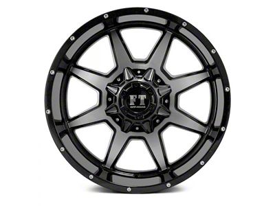 Full Throttle Off Road FT2 Gloss Black Machined 6-Lug Wheel; 22x12; -44mm Offset (23-24 Canyon)