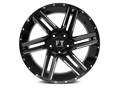 Full Throttle Off Road FT7 Gloss Black Machined 6-Lug Wheel; 20x9; 0mm Offset (07-13 Silverado 1500)