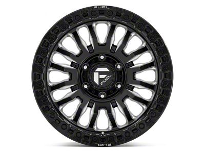 Fuel Wheels Rincon Gloss Black Milled 6-Lug Wheel; 20x9; 1mm Offset (2024 Ranger)