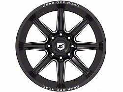 Gear Off-Road Ridge Gloss Black Milled 6-Lug Wheel; 20x10; -19mm Offset (21-24 Yukon)