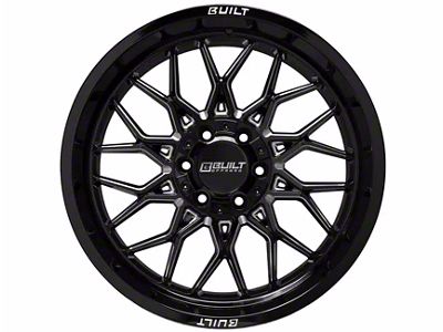 Built Off Road BTO-2 Gloss Black Milled 6-Lug Wheel; 22x10; -19mm Offset (14-18 Sierra 1500)