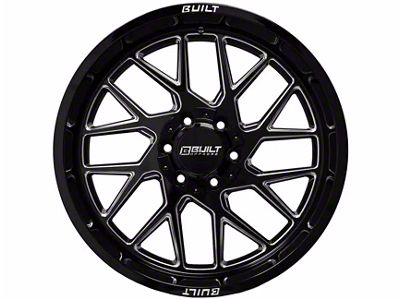 Built Off Road BTO-3 Gloss Black Milled 6-Lug Wheel; 20x10; -19mm Offset (04-08 F-150)