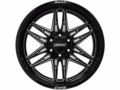 Built Off Road BTO-5 Gloss Black Milled 6-Lug Wheel; 20x9; 0mm Offset (19-24 RAM 1500)